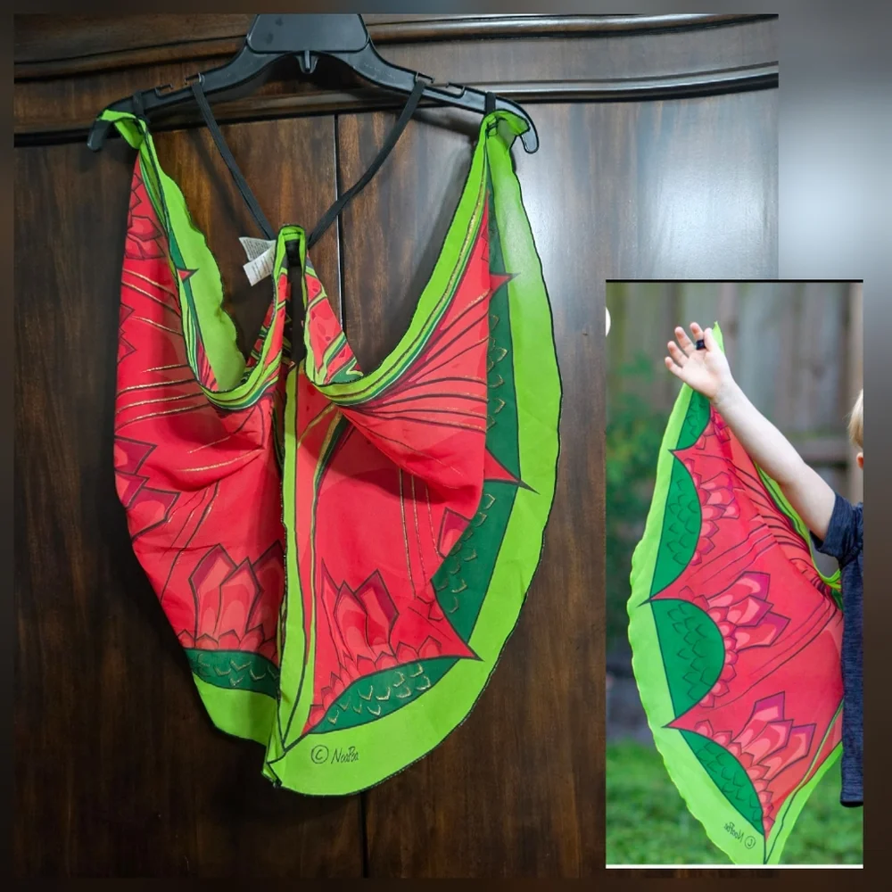 Dragon Wings Fantasy Creature Costume Piece Dreamy Dressups Wings, kids OS